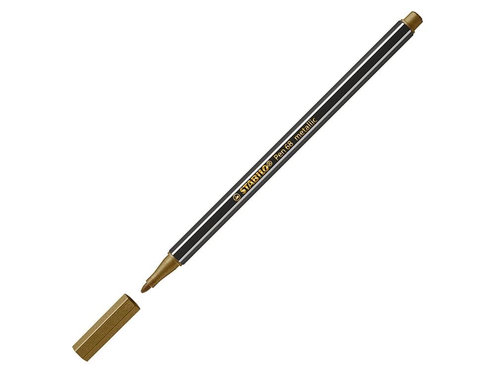 Rotulador acuarelable Stabilo Pen 68 metálico de punta gruesa de 1 mm – Dorado