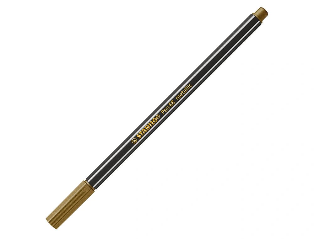 Rotulador acuarelable Stabilo Pen 68 metálico de punta gruesa de 1 mm – Dorado
