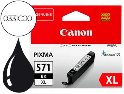 Canon Ink-jet canon cli-571bk xl pixma ts5051 / 5053 / 5055 / 6050 / 6051 / 6052 / 8051 / 8052 / 9050 / 9055 negro 4425