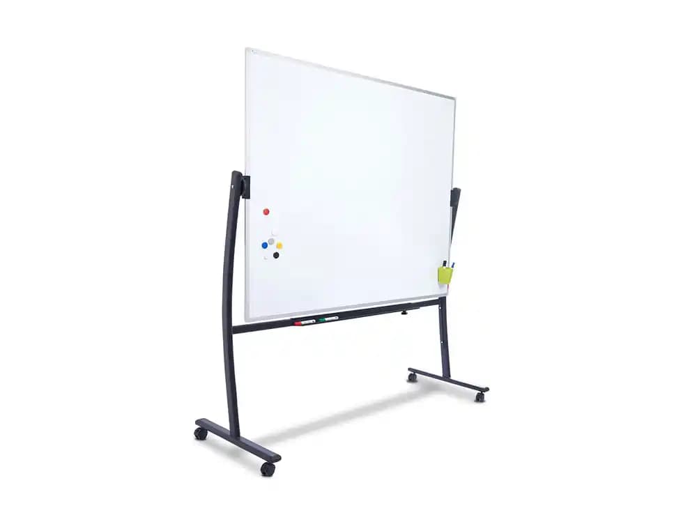 Rocada Pizarra blanca rocada lacada magnetica con soporte volteable doble cara 90x120 cm