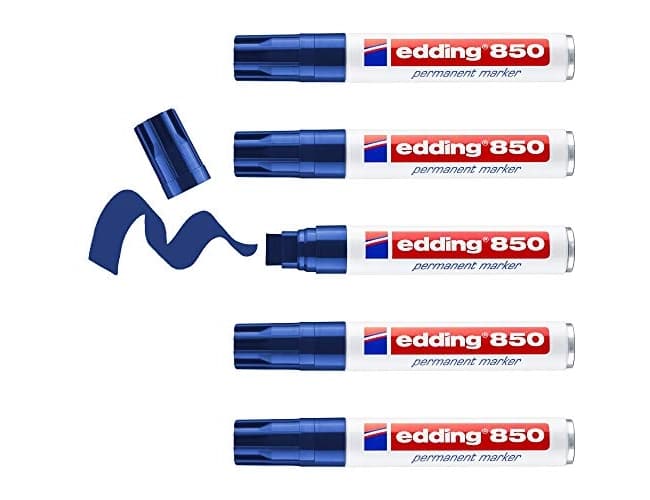 Rotulador edding marcador permanente 850 punta biselada 5-15 mm recargable