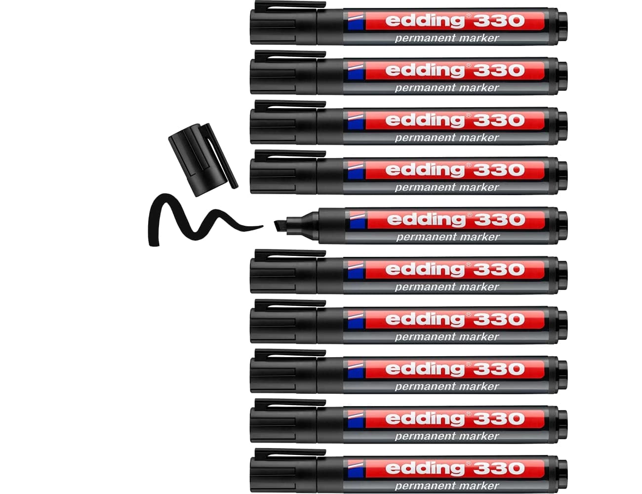 Rotulador edding marcador permanente 330 punta biselada 1-5 mm recargable