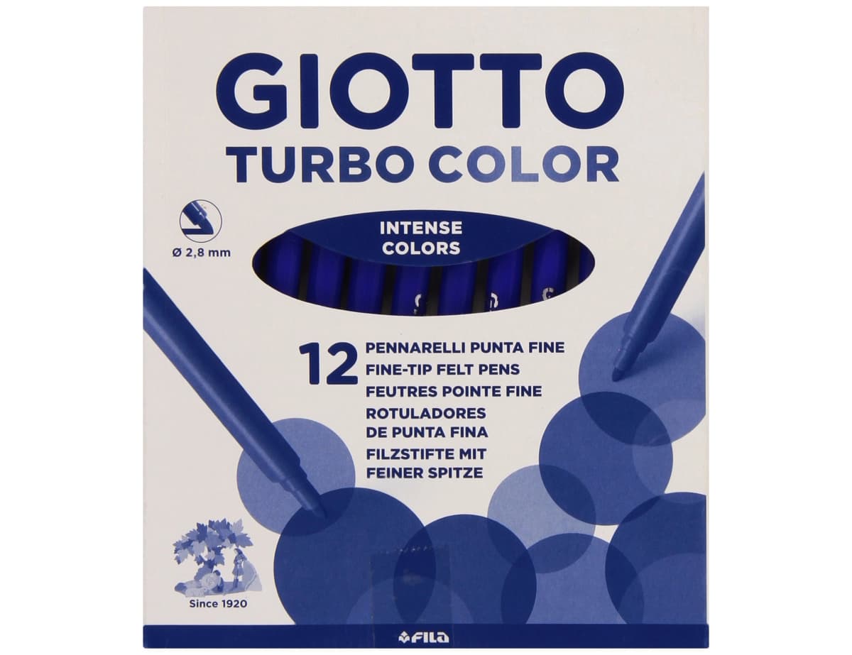 Rotulador giotto turbo color lavable punta bloqueada unidad
