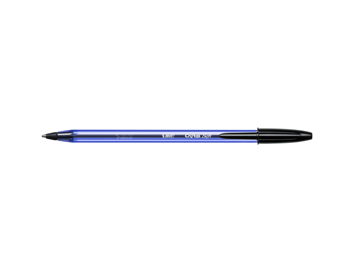 Bolígrafo BIC Cristal Soft con punta de 1,2 mm – Negro