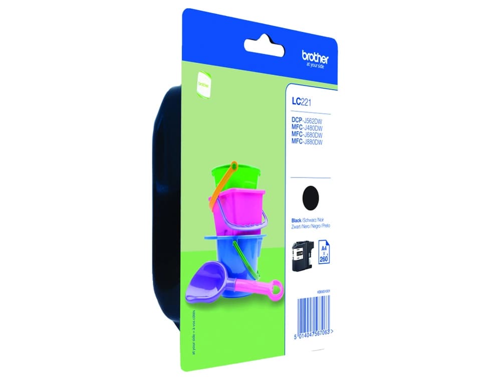 Ink-jet brother lc221bk dcp-j562dw / mfc-j480dw / 680dw / 880dw negro 260 paginas
