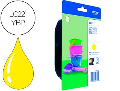 Brother Ink-jet brother lc221y dcp-j562dw / mfc-j480dw / 680dw / 880dw amarillo 260 paginas