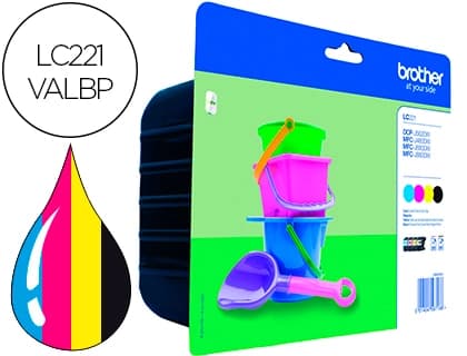 Brother Ink-jet brother lc221val dcp-j562dw / mfc-j480dw / 680dw / 880dw multipack 4 colores negro / amarillo /