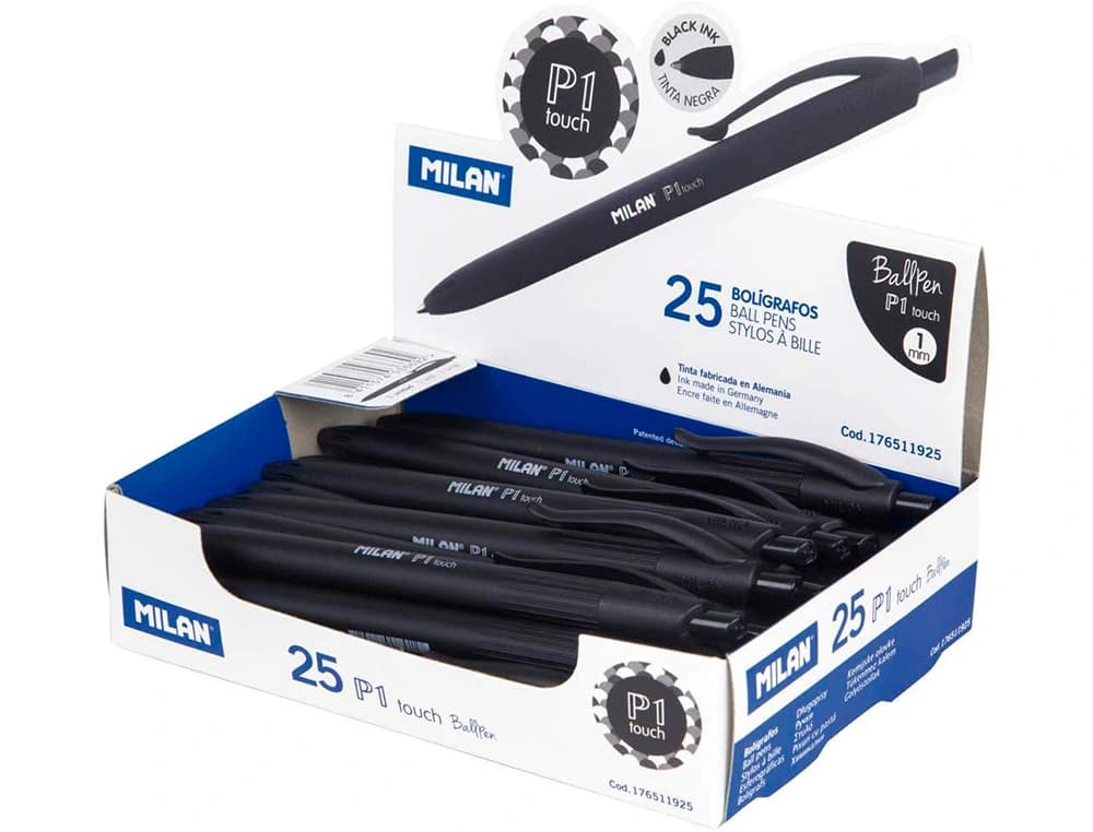 Boligrafo milan p1 retractil 1 mm touch