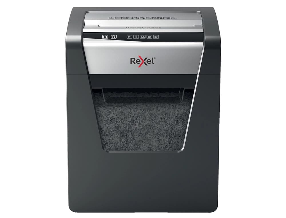 Rexel Destructora de documentos rexel momentum x410 capacidad de corte 10 hojas destruye grapas y clips papelera 23 l