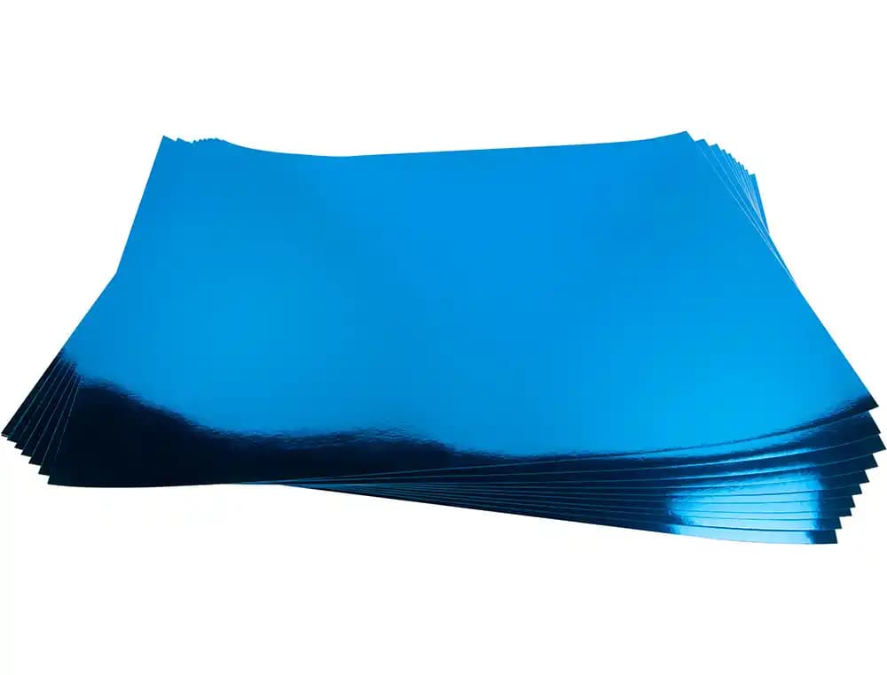 Cartulina metalizada Liderpapel de 50 × 65 cm y 235 g/m² – Azul