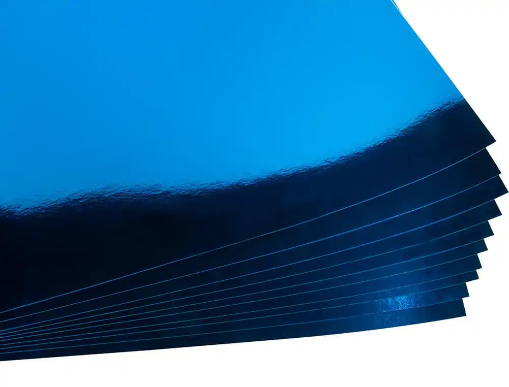 Cartulina metalizada Liderpapel de 50 × 65 cm y 235 g/m² – Azul