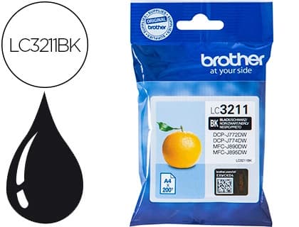 Brother Ink-jet brother lc3211bk dcp-j572 / dcp-j772 / dcp-j774 / mfc-j890 / mfc-j895 negro 200 pag