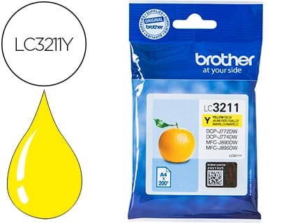 Brother Ink-jet brother lc3211y dcp-j572 / dcp-j772 / dcp-j774 / mfc-j890 / mfc-j895 amarillo 200 pag