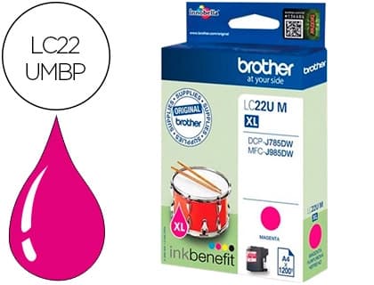 Brother Ink-jet brother lc22umbp xl dcp-j785dw / dcp-j785dwxl / mfc-j985dw / mfc-j985dw magenta 1.200 pag