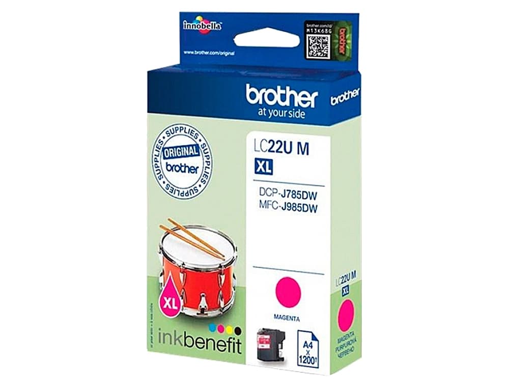 Ink-jet brother lc22umbp xl dcp-j785dw / dcp-j785dwxl / mfc-j985dw / mfc-j985dw magenta 1.200 pag