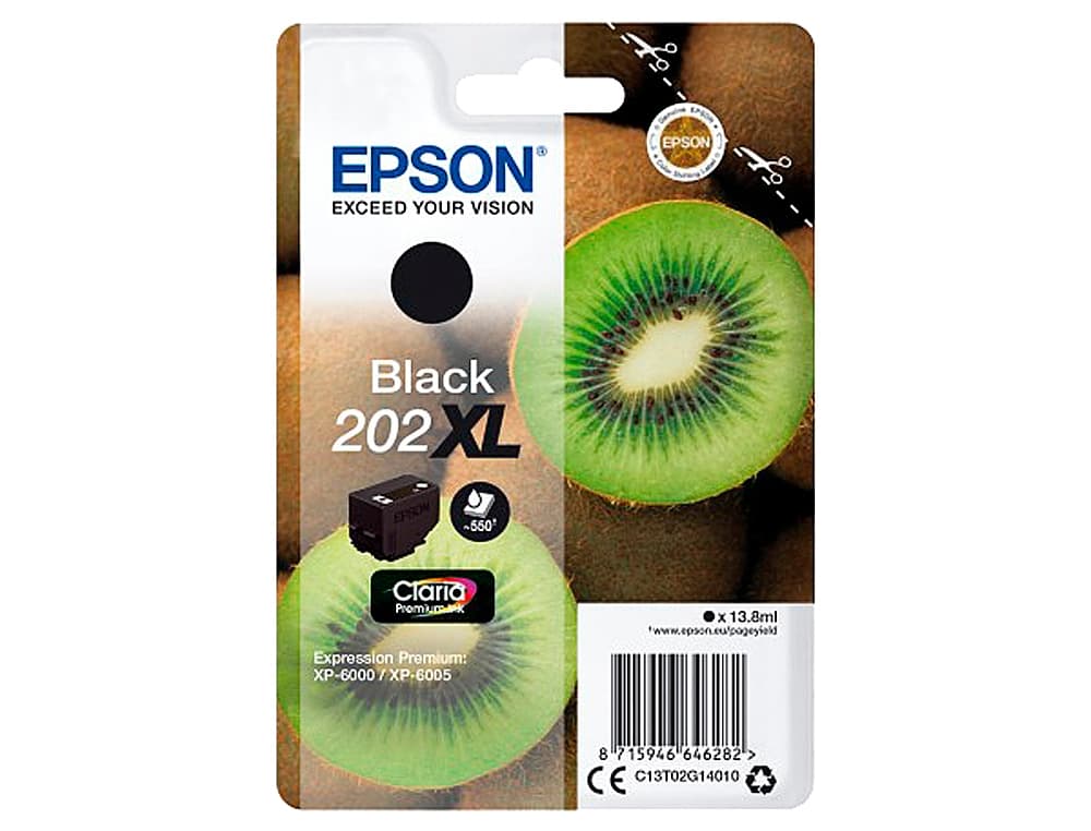 Ink-jet epson 202 xl xp-6000 / xp-6005 / xp-6100 / xp-6105 photo negro 800 pag
