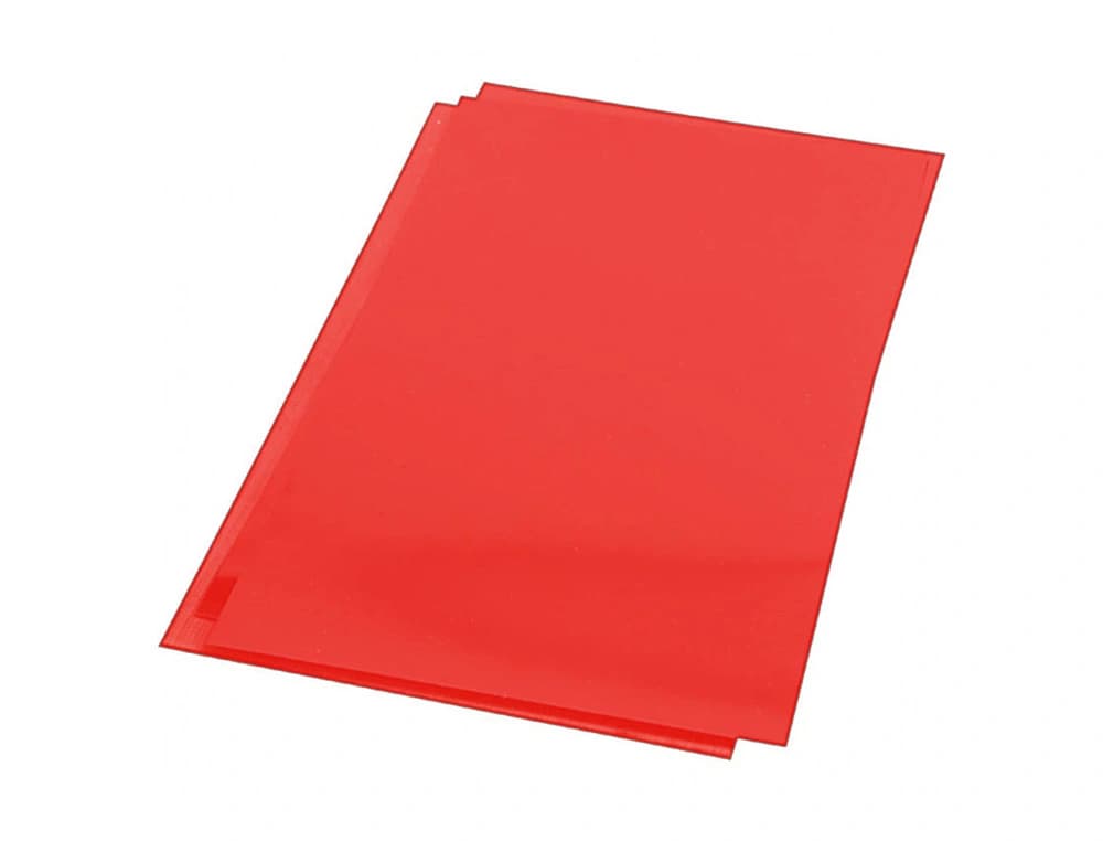 Tapa de encuadernación Q-Connect de PVC opaco de 180 micras, DIN A4, caja de 100 unidades – Rojo