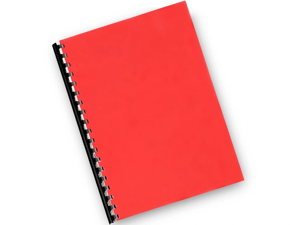 Tapa de encuadernación Q-Connect de PVC opaco de 180 micras, DIN A4, caja de 100 unidades – Rojo