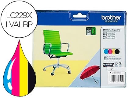 Brother Ink-jet brother lc229xlvalbp mfc-j5320dw / j5620dw / j5625dw / j5720dw pack 4 colores negro amarillo cian