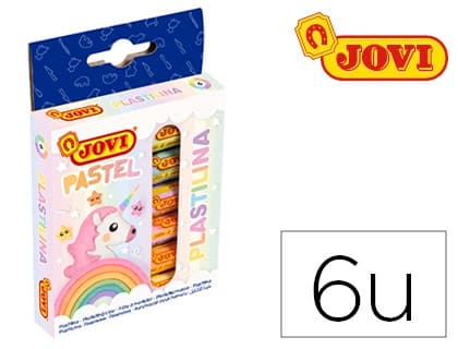 Jovi Plastilina Jovi estuche de 6 barras de 15 g, colores pastel