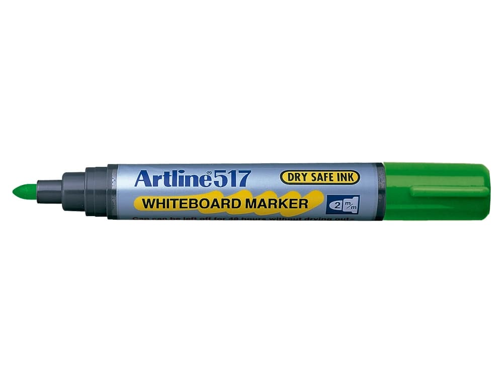 Rotulador de pizarra Artline EK-517 de punta redonda de 2 mm con tinta de bajo olor – Verde