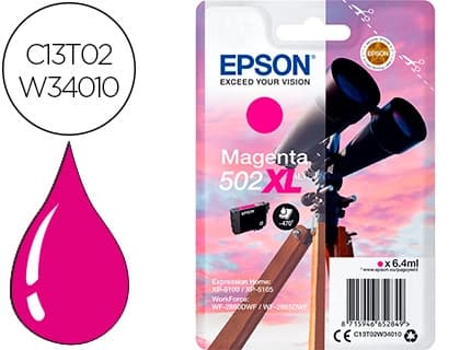 Epson Ink-jet epson 502 xl expression home xp 5100 / 5105 workforce wf 2860 / 2860dwf magenta 470 paginas