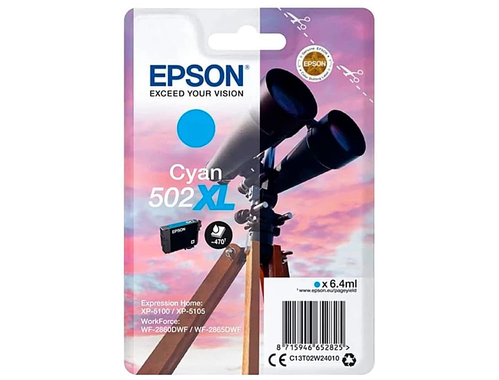 Ink-jet epson 502 xl expression home xp 5100 / 5105 workforce wf 2860 / 2860dwf 470 paginas