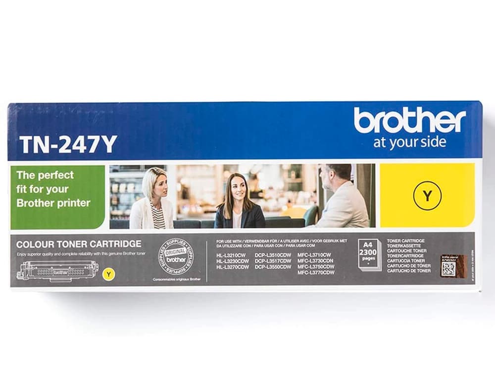 Toner brother tn247y dcp-l3510cdw / hl-l3270cdw / mfc-l3710cw amarillo 2300 paginas