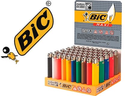BIC Encendedor BIC maxi J26 expositor de 50 unidades colores surtidos
