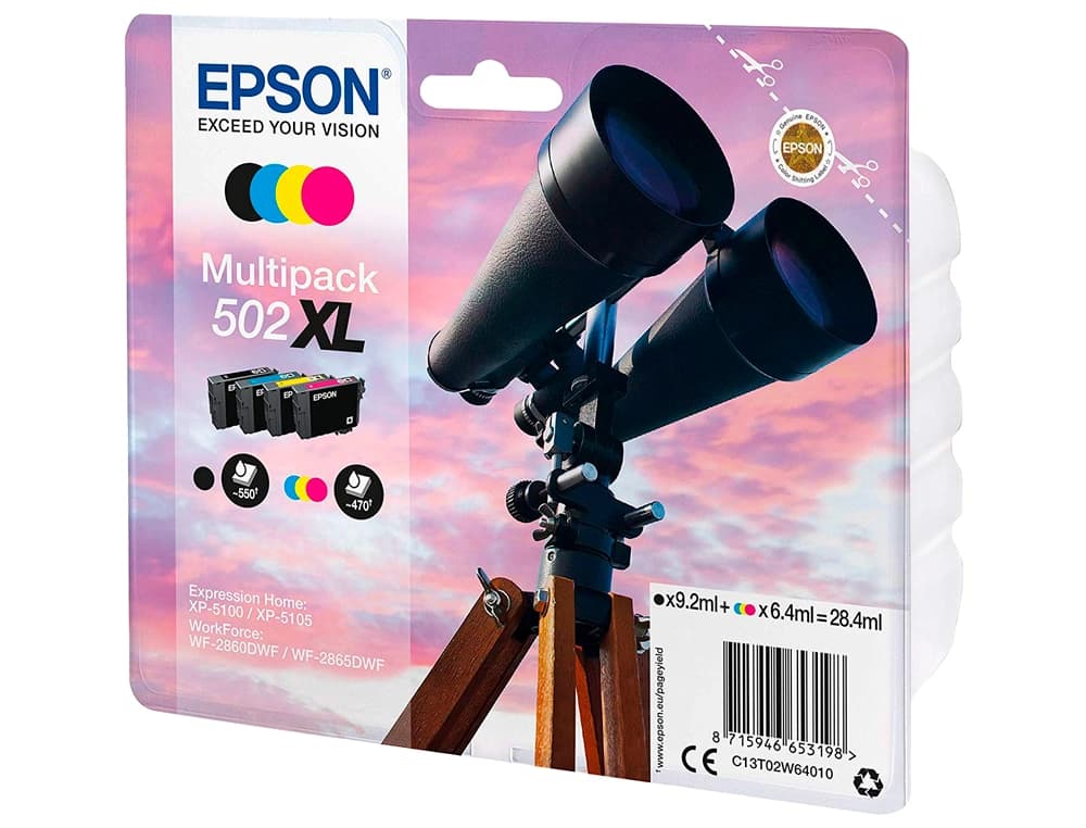 Ink-jet epson 502 xl xp-5105 multipack negro amarillo cian y magenta