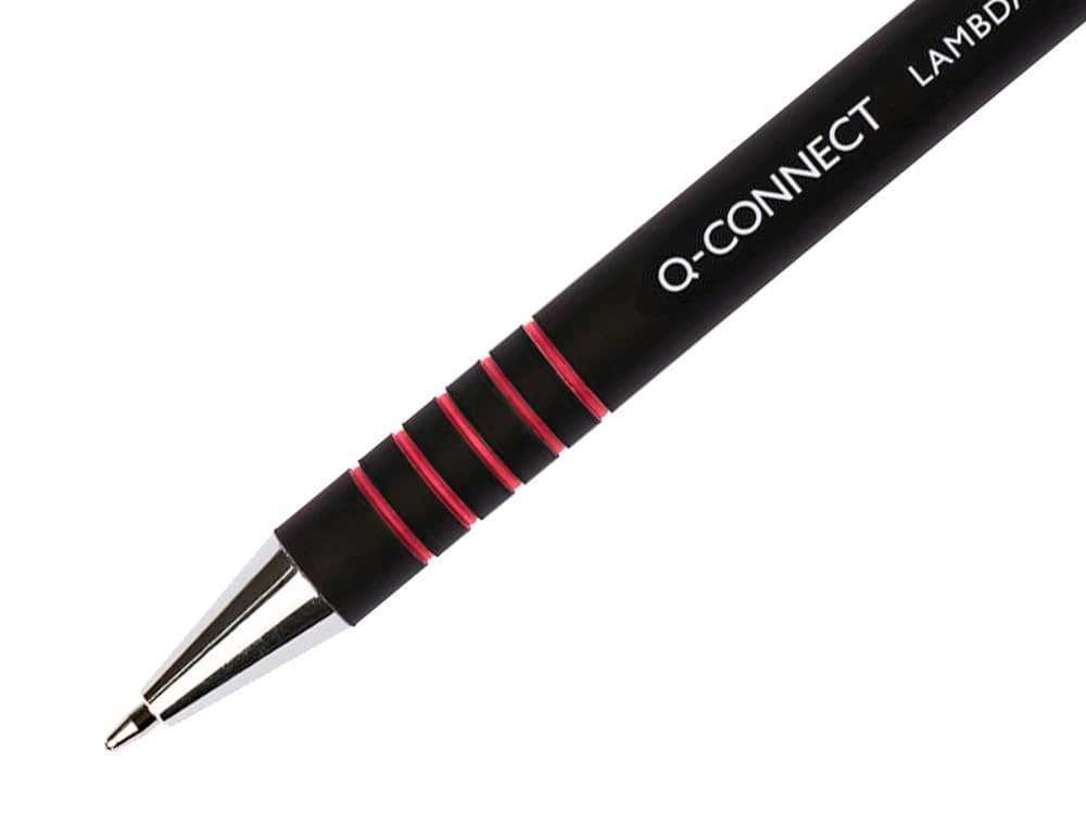 Boligrafo q-connect retractil con grip 0,7 mm