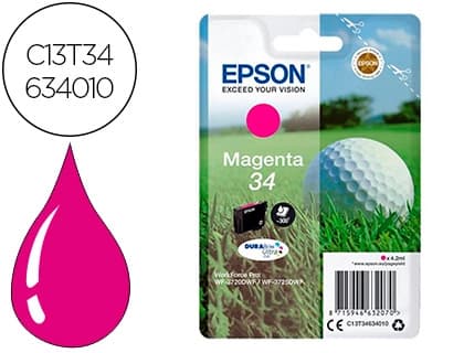 Epson Ink-jet epson 34 workforce pro wf-3720 / wf-3720dwf / wf-3725dwf magenta 300 paginas