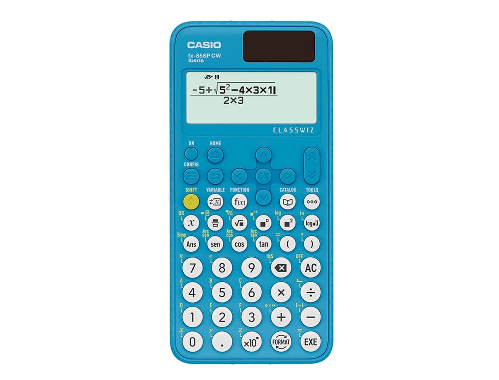 Calculadora casio fx-85sp cw iberia solar cientifica +300 funciones 9 memorias 15+10+2 digitos 16 mb flash con tapa