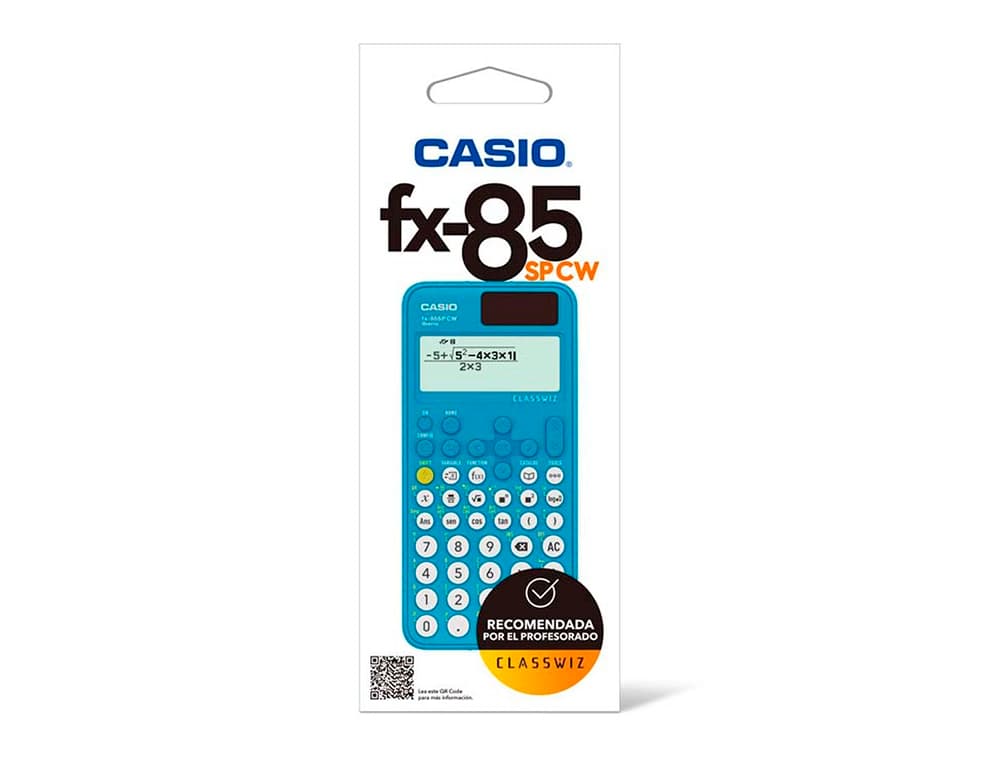 Calculadora casio fx-85sp cw iberia solar cientifica +300 funciones 9 memorias 15+10+2 digitos 16 mb flash con tapa