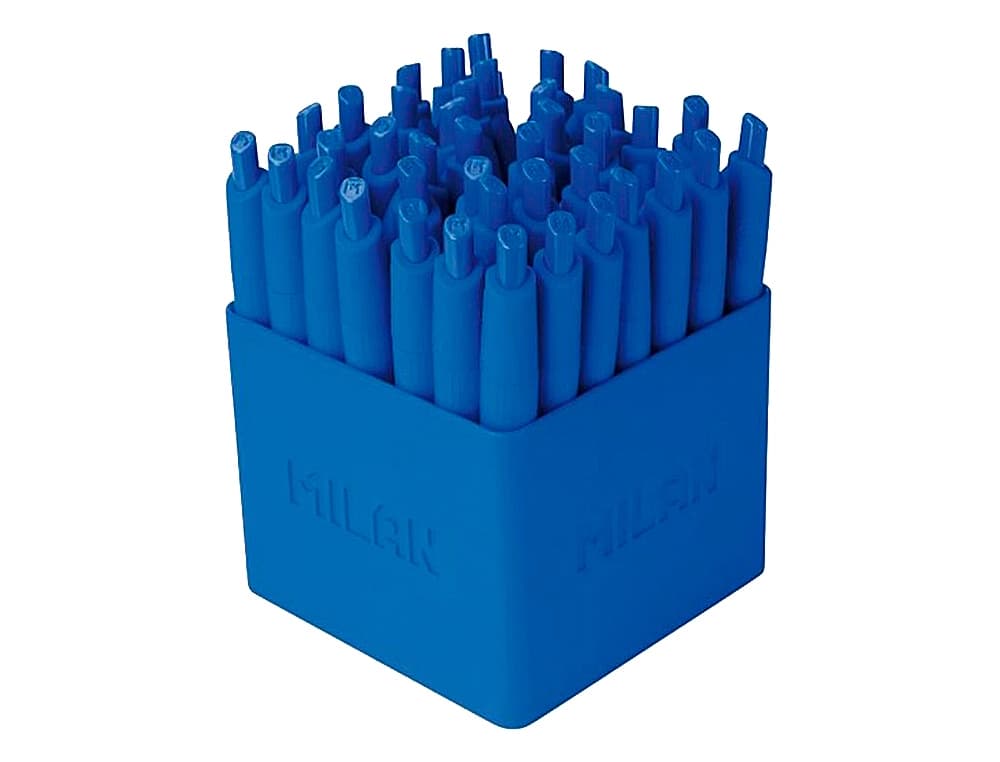 Boligrafo milan p1 expositor retractil 1 mm touch mini azul expositor de 40 unidades