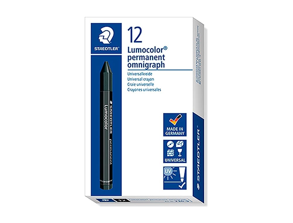 Cera staedtler para marcar lumocolor permanente omnigraph 236 caja de 12 unidades