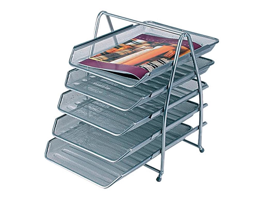 Bandeja sobremesa metálica Q-Connect rejilla 5 bandejas movibles 350x275x375 mm