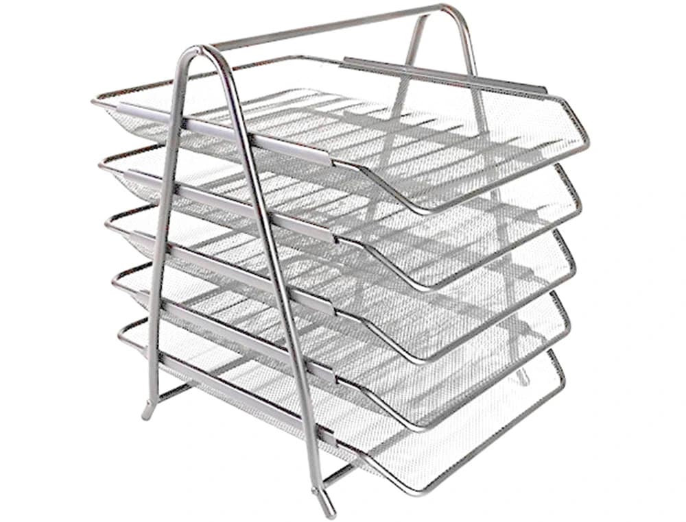 Bandeja sobremesa metálica Q-Connect rejilla 5 bandejas movibles 350x275x375 mm