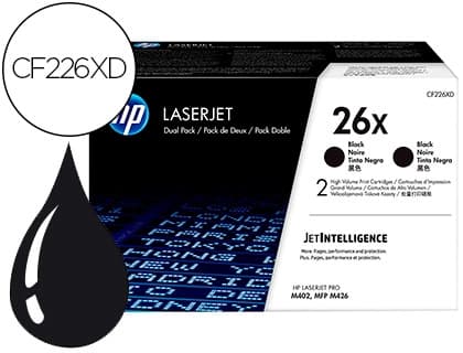 Hp Toner hp laserjet pro 26x m402 mfp m426 negro pack de 2 unidades 9000 paginas