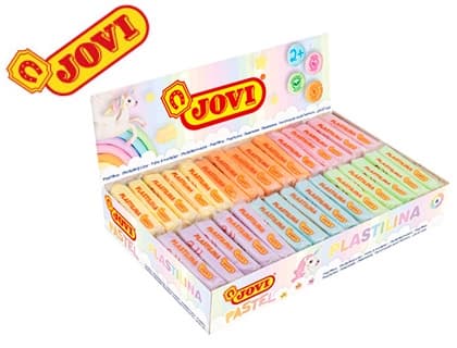 Jovi Plastilina Jovi 70 caja de 30 pastillas de 50 g, 6 colores pastel