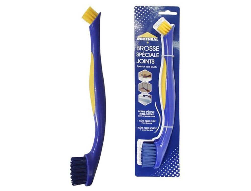 Cepillo kerkom doble fibra dura suave para limpieza juntas y rincones 27,5x4x2,8 cm
