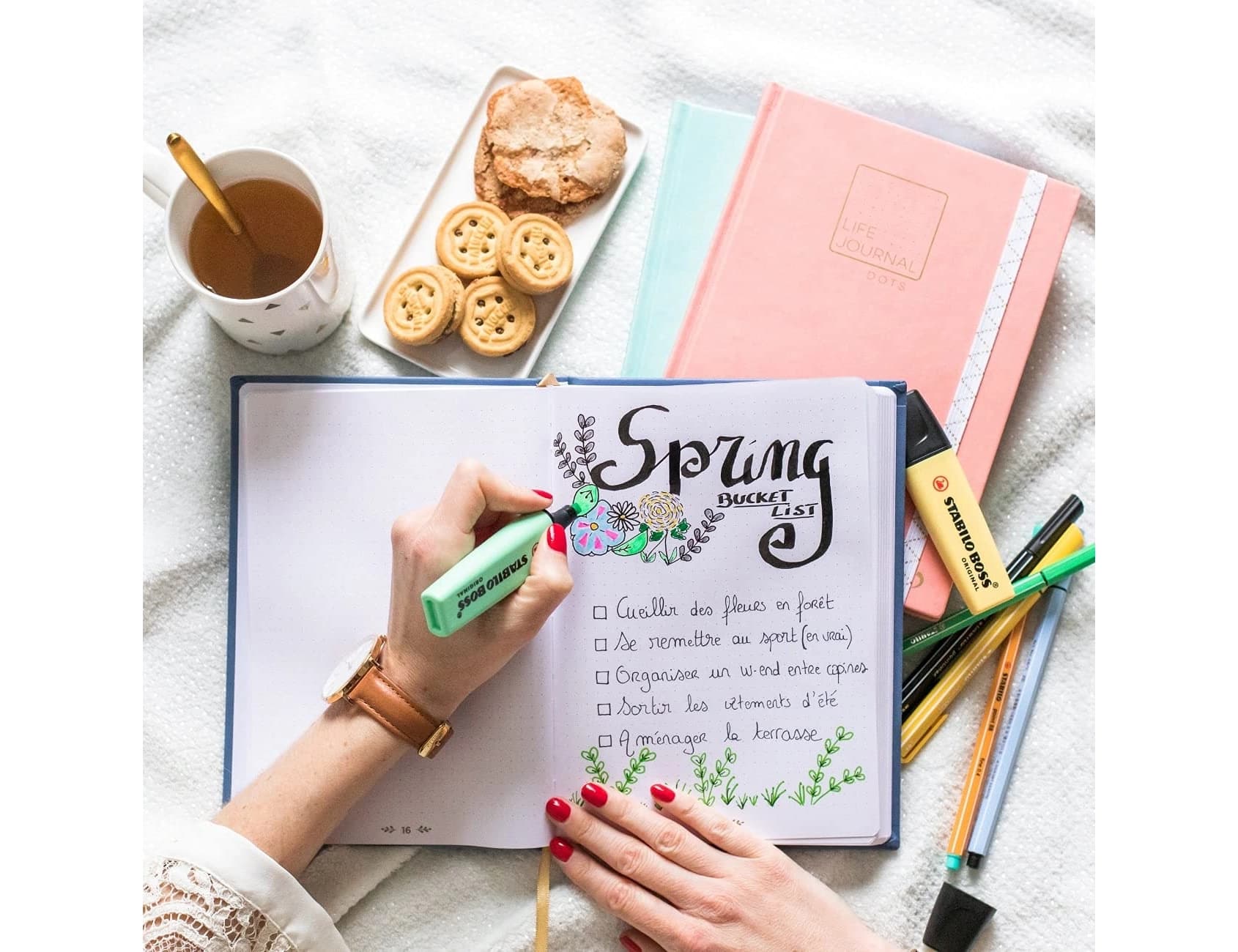 Libreta quo vadis life journal infinite dots puntos 15x21 cm 224 hojas tapa similpiel