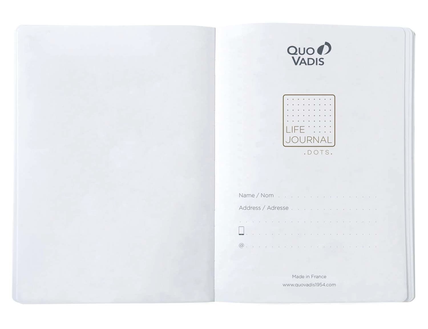 Libreta quo vadis life journal infinite dots puntos 15x21 cm 224 hojas tapa similpiel