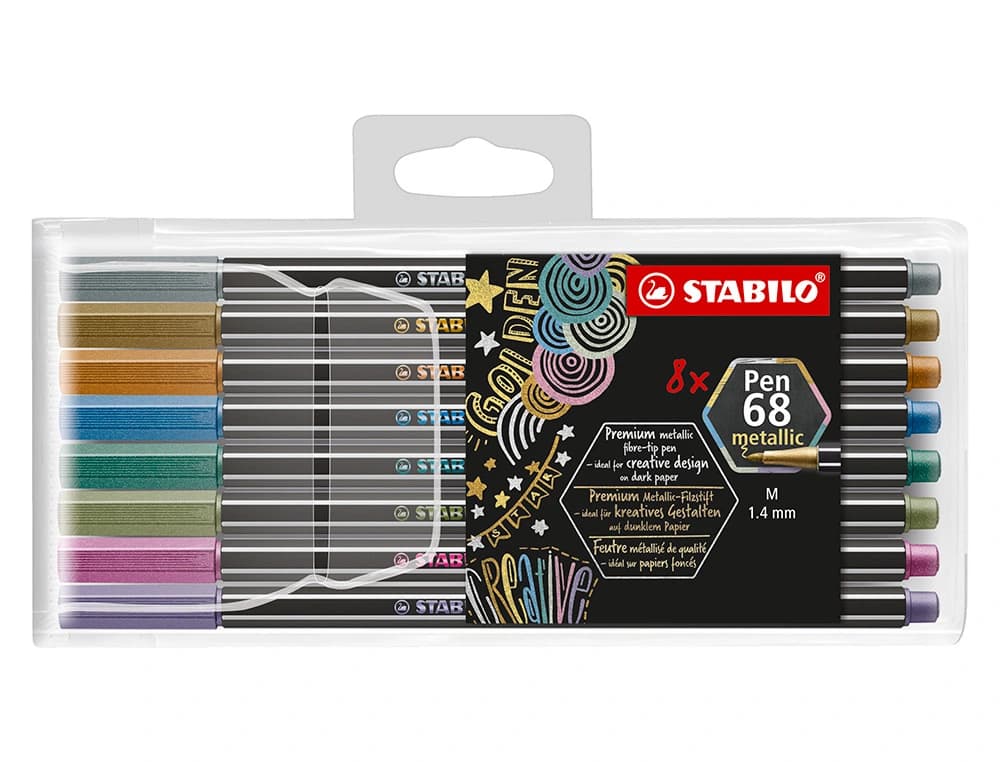 Rotulador stabilo acuarelable pen 68 metalico punta gruesa 1mm