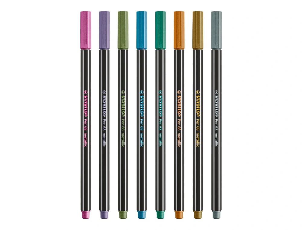 Rotulador stabilo acuarelable pen 68 metalico punta gruesa 1mm
