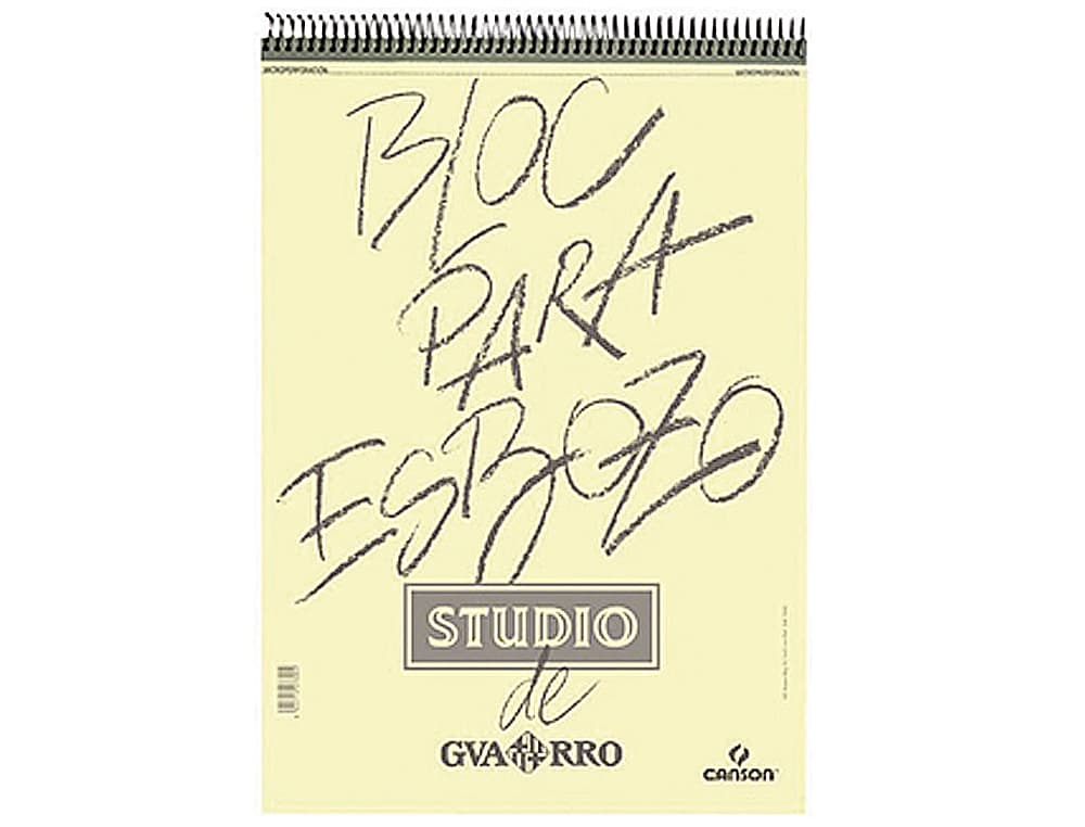 Bloc dibujo esbozo canson din a4 microperforado 21x29,7 cm 100 hojas grano fino 90 gr/m2