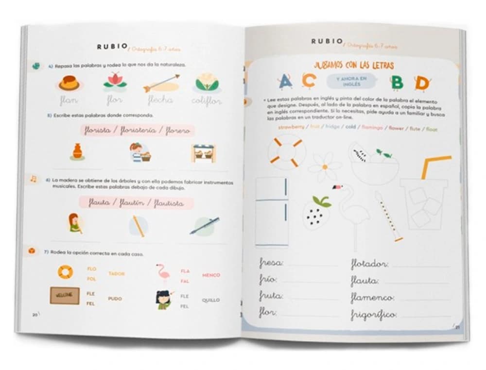 Cuaderno rubio ortografia 6-7 años para saber mas