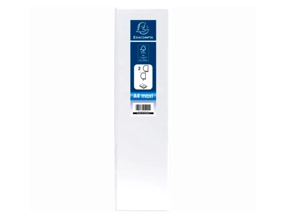 Carpeta exacompta canguro 2 anillas 60 mm din a4+ carton forrado polipropileno personalizable 3 bolsillos