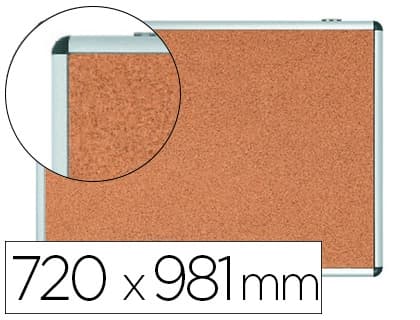 Bi-Office Vitrina de anuncios Bi-Office fondo corcho de interior marco de aluminio 720x981 mm