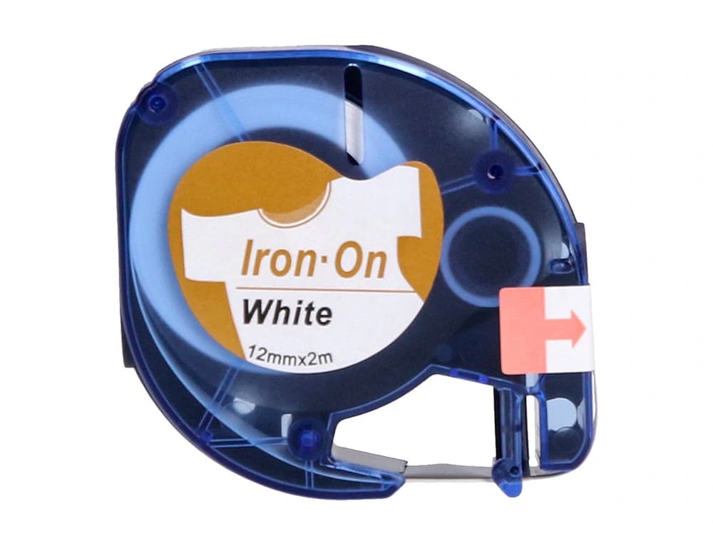 Cinta q-connect 12 mm x 2 m negro-blanco para ropa para maquina letratag